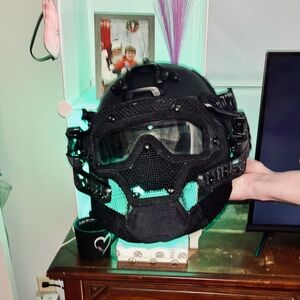 Black Tactical VR Helmet